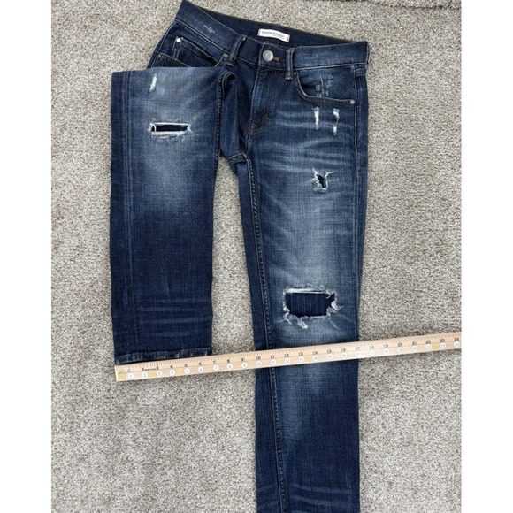 Banana Republic Jeans Womens 25 Blue Boyfriend Rip/Repair Worn Wash Stretch - Picture 12 of 12